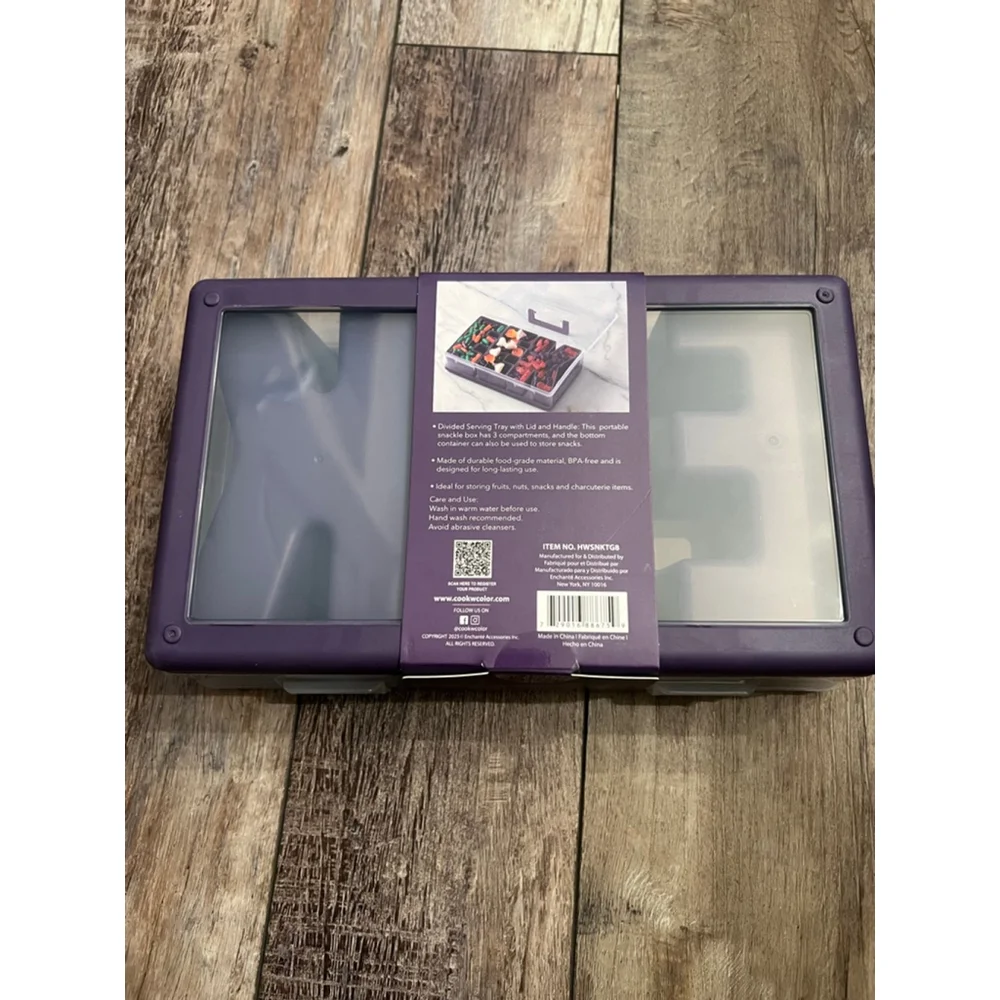 NEW EEK CWC Cook With Color Purple Clear Snack Box - Picture 3 of 3